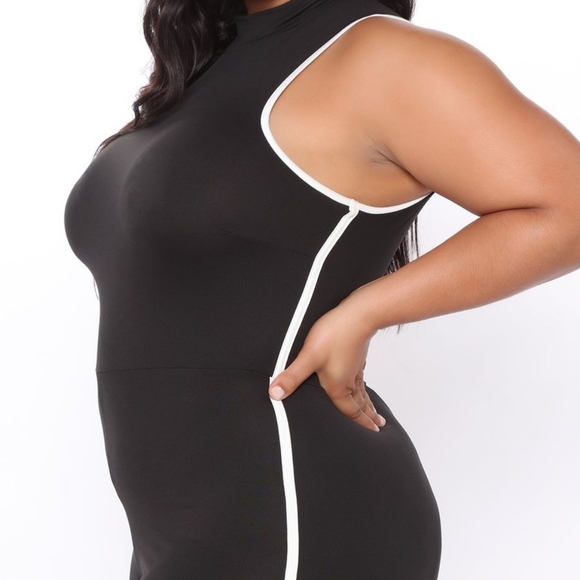Bootie Fine Sporty Slit Leg Jumpsuit (CURVY) - Picture 2 of 7
